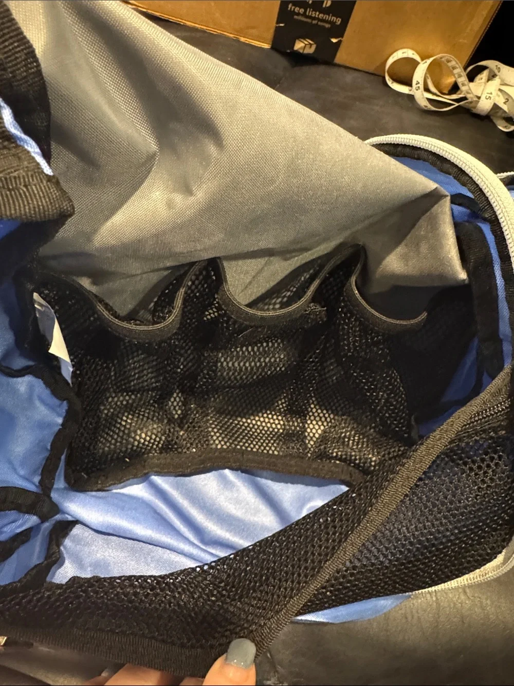L.L. Bean Blue Hanging Toiletry Bag With Multiple Compartments